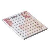 Stoppen schlechter Gewohnheiten Unterbrechen der L Notizblock (angewinkelt)