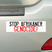STOPPEN SIE AFRIKANDER-GENOZID! AUTOAUFKLEBER (Auf Auto)