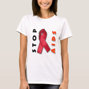 Stoppen Sie AIDS (Seite) T-Shirt