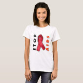 Stoppen Sie AIDS (Seite) T-Shirt (Vorne ganz)