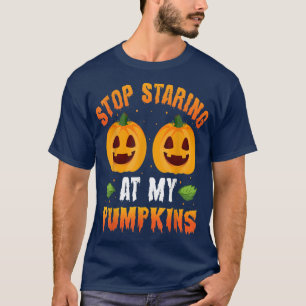 Stoppen Sie an meinen Kürbiskins Halloween Beängst T-Shirt
