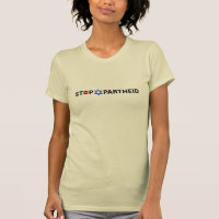 Stoppen Sie Apartheid auf hellem T-Shirt