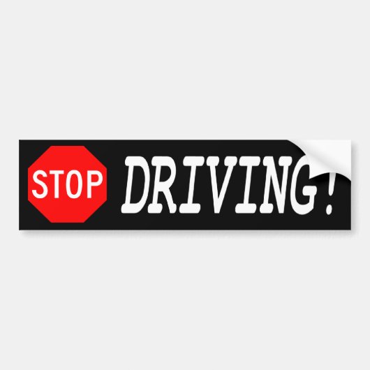 Stoppen Sie, Autoaufkleber zu fahren (Vorne)