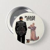 Stoppen Sie bitte! Button (Vorne & Hinten)