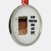 Stoppen Sie, Boden wie Schmutz (Boden-Horizonte) Silbernes Ornament (Rechts)