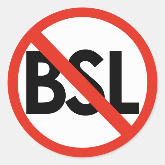 Stoppen Sie BSL! Anti-BSL kleine Aufkleber (Vorderseite)
