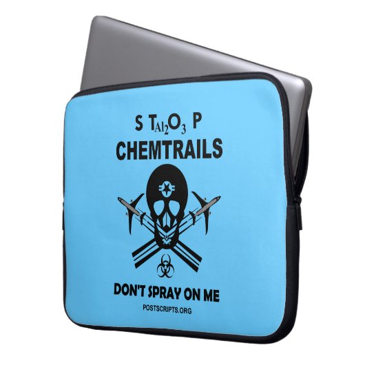 Stoppen Sie Chemtrails - Spray mich nicht an! Laptopschutzhülle (Vorderseite Links)