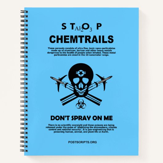 Stoppen Sie Chemtrails - Spray mich nicht an! Notizblock (Vorderseite)
