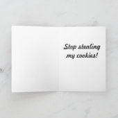 Stoppen Sie Cookies Grußkarte Feiertagskarte (Innenseite)