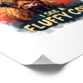 Stoppen Sie das Auto I sehen Fluffy Kuh Retro High Poster (Ecke)