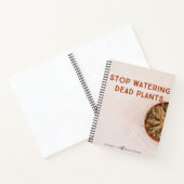 Stoppen Sie das Bewässern toter Pflanze Notizblock (Innenseite)