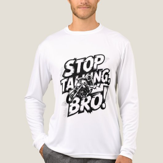 Stoppen Sie das Gespräch Bro - Bold Attitude T - S Tri-Blend Shirt (Vorderseite)