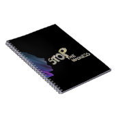 Stoppen Sie das Madness-Notebook Notizblock (Rechte Seite)