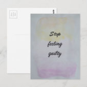 Stoppen Sie das schuldige Gefühl Postkarte (Vorne/Hinten)