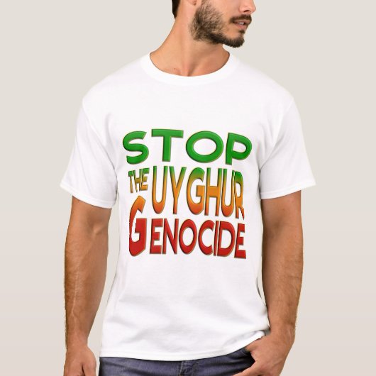 STOPPEN SIE DAS UYGHUR-GENOZID T-Shirt (Vorderseite)