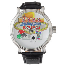 Stoppen Sie das Verdopplen der Stupid-Uhr (weißer  Armbanduhr