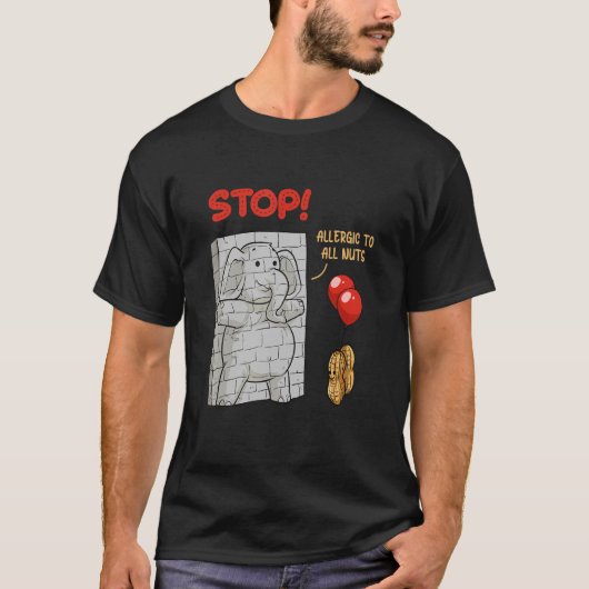 Stoppen Sie, dass ich allergisch gegen Erdnüsse bi T-Shirt (Vorderseite)