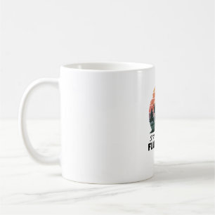 Stoppen Sie den Auto sehen fließende Kuh Hochland Kaffeetasse