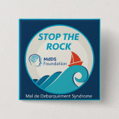 Stoppen Sie den Felsen-Quadratknopf Button (Vorderseite)