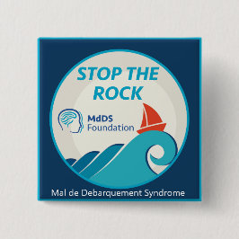 Stoppen Sie den Felsen-Quadratknopf Button