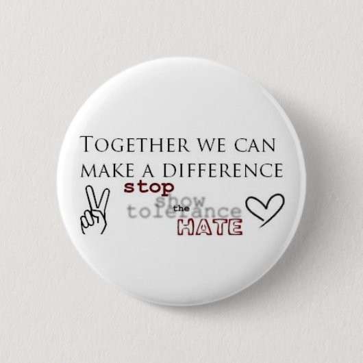 Stoppen Sie den Hass Button (Vorderseite)