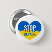 Stoppen Sie den Krieg in der Ukraine. Button (Vorne & Hinten)