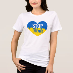 Stoppen Sie den Krieg in der Ukraine. Tri-Blend Shirt