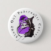 Stoppen Sie den Lila Knopf für Pankreaskrebs Button (Vorderseite)