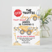 Stoppen Sie den Nahen Straßenverkehr Einladung (Stehend Vorderseite)