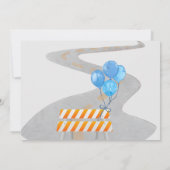 Stoppen Sie den Verkehr nah die Straßenautos Junge Einladung (Rückseite)