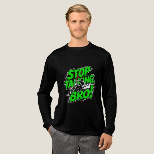 Stoppen Sie den Vortrag Bro - Bold Attitude T - Sh Tri-Blend Shirt (Volle Vorderseite)