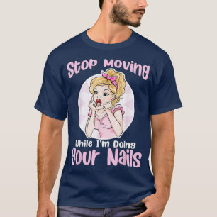 Stoppen Sie die Bewegung der lustigen Retro Frau N T-Shirt
