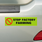 STOPPEN SIE DIE FABRIK-LANDWIRTSCHAFT AUTOAUFKLEBER (Auf Auto)
