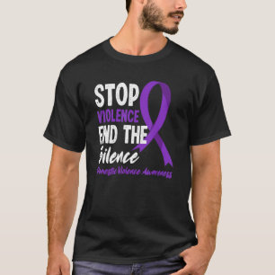 Stoppen Sie die Gewalt, um die Stille der häuslich T-Shirt
