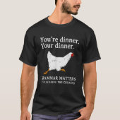 Stoppen Sie die Hühner Englisch Grammar Funny Te T-Shirt (Vorderseite)