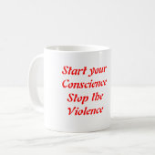 Stoppen Sie die Kaffeetassen in der Gewalt (Vorderseite Links)