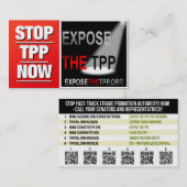 STOPPEN Sie DIE TPP Visitenkarten Visitenkarte (Vorne/Hinten)