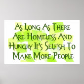 Stoppen Sie die Überbesiedlung Poster (Vorne)