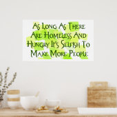 Stoppen Sie die Überbesiedlung Poster (Küche)