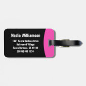 Stoppen Sie die Warnschilder rosa Mädchen Namen Ge Gepäckanhänger (Rückseite horizontal)