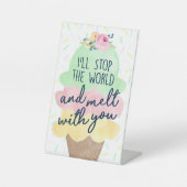 Stoppen Sie die Welt und ermüden Sie sich mit dem Sockelschild (Vorderseite)