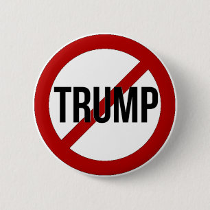 Stoppen Sie Donald Trump Anti-Trumpf Button