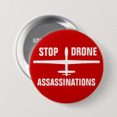 Stoppen Sie Drohne-Ermordungs-Knöpfe Button (Vorne & Hinten)