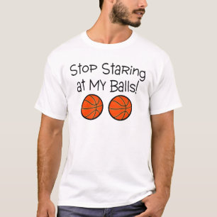 Stoppen Sie, entlang meiner Ball-Basketbälle T-Shirt