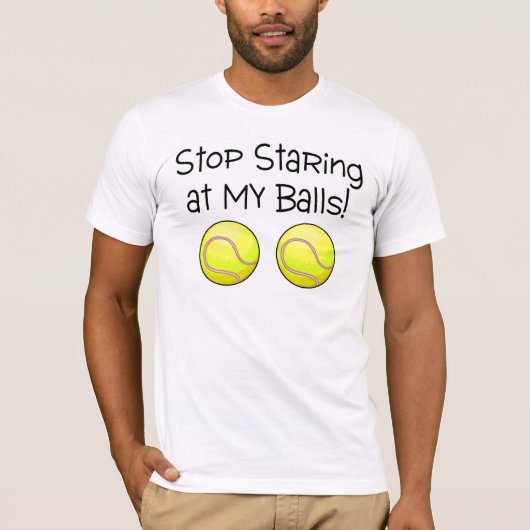 Stoppen Sie, entlang meiner Bälle (Tennisbälle) T-Shirt (Vorderseite)