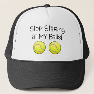 Stoppen Sie, entlang meiner Bälle (Tennisbälle) Truckerkappe