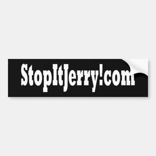 Stoppen Sie es Jerry! Autoaufkleber (Vorne)