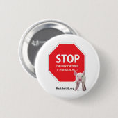 Stoppen Sie Fabrik-Bauernhof-Reihe 1 Button (Vorne & Hinten)