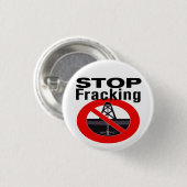 Stoppen Sie Fracking heute! Button (Vorne & Hinten)
