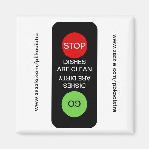 Stoppen Sie gehen sauberer schmutziger Magnet